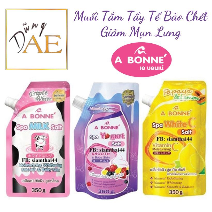 Muối Tắm Tẩy Tế Bào Chết A Bonné Giảm Mụn Lưng Thái Lan 350g