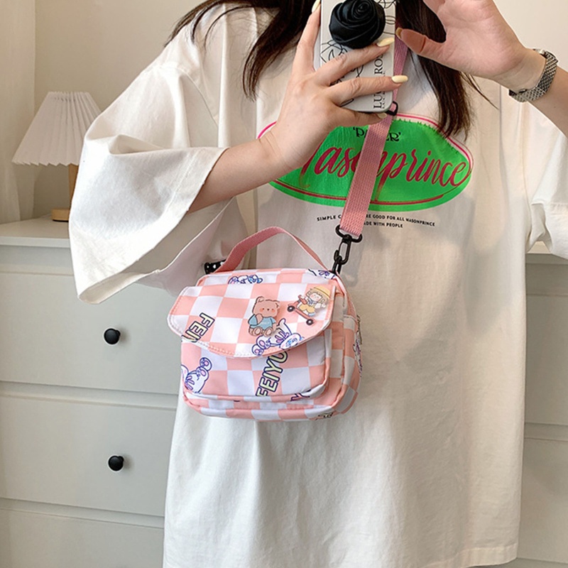 Túi Đeo Chéo Vai Đựng Tiền Xu/Điện Thoại Có Khóa Kéo Đơn Giản