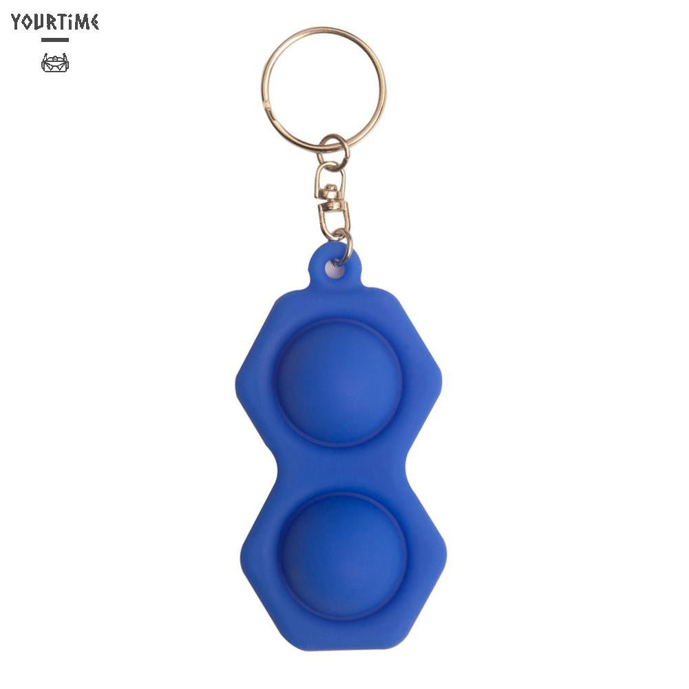 Đồ chơi Decompression Vent Toy Silicone Keyring Push Bubble Portable Sensory Toy