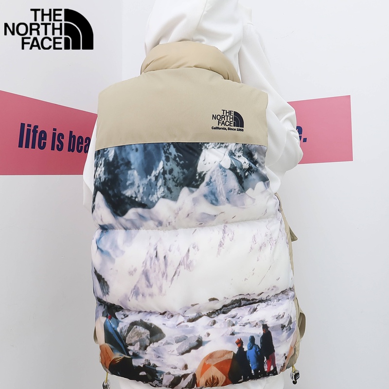 Áo khoác phao The North Face không tay vải 100% cotton năng động dành cho cặp đôi 2021
