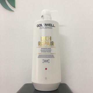 Hấp dầu Goldwell DualSenses Rich Repair Mask 60Sec 1000ml dành cho tóc khô xơ, hư tổn