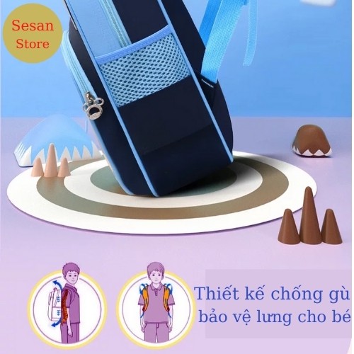 Balo học sinh mẫu giáo, học sinh tiểu học, mầm non cao cấp. balo cho bé trai, bé gái chống gù BL02 SESAN, mẫu mới2021.