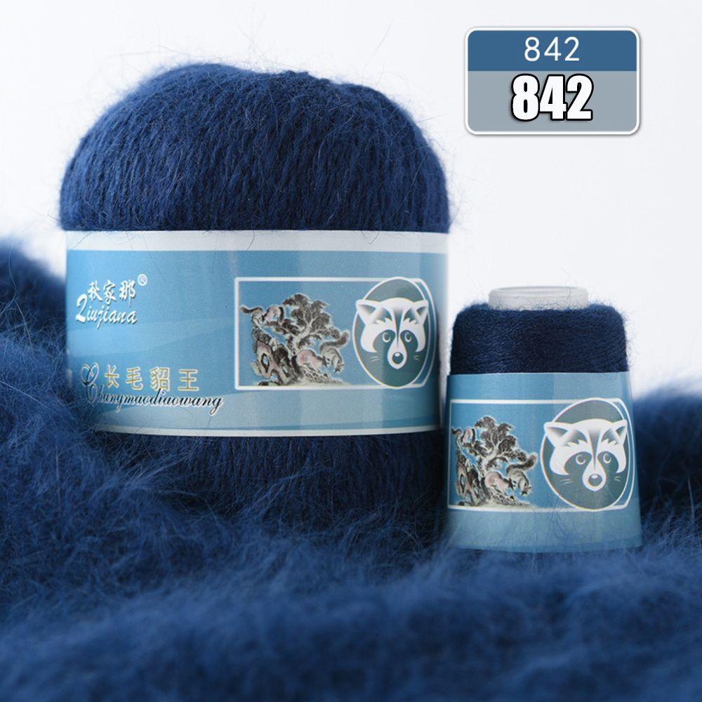 Cuộn len phủ lông chồn nhiều màu sắc 50 + 20g