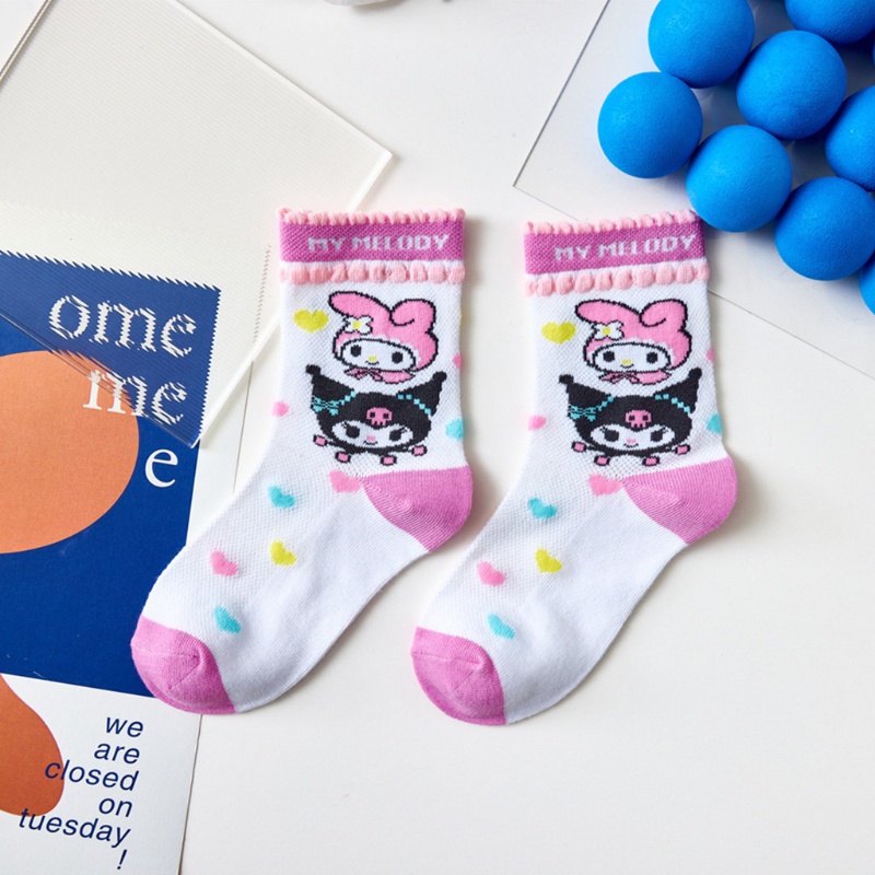 Vớ cổ cao thời trang in họa tiết hoạt hình nhiều màu sắc phong cách Harajuku Nhật Bản cho nữ