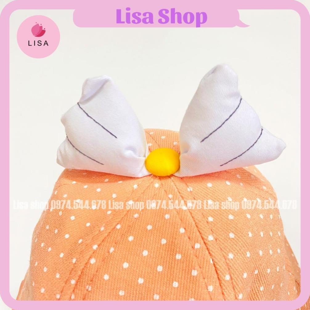 Mũ Xinh Bé Gái , Mũ Vành Gắn Nơ Đáng Yêu, Vải Mềm Gấp Gọn Bỏ Túi Lisa, M53