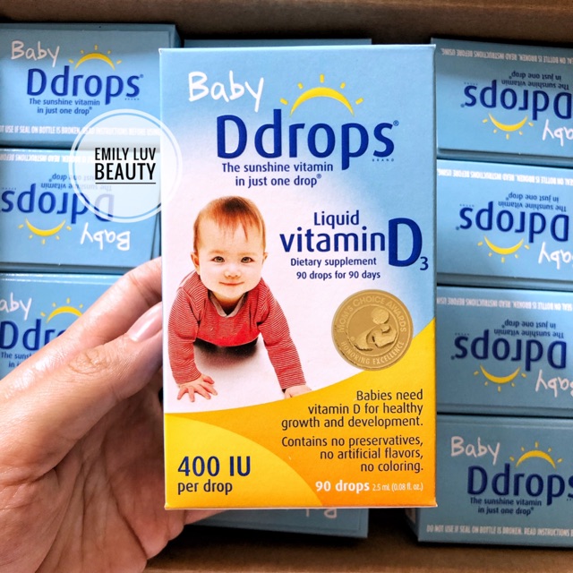 Vitamin D3 Baby Ddrops Mỹ Cho Bé 0 12 Tuổi