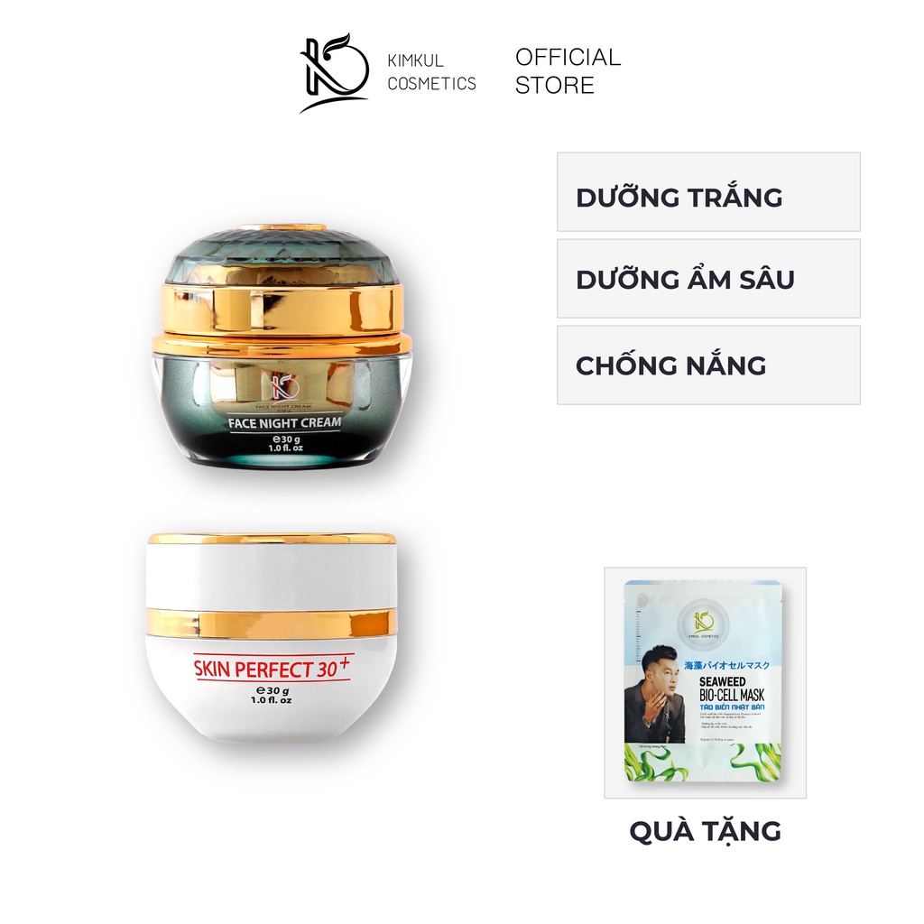 Bộ kem dưỡng da Ngày và Đêm KimKul - Tặng mặt nạ Seaweed Bio-Cell Mask cho đơn trên 400k