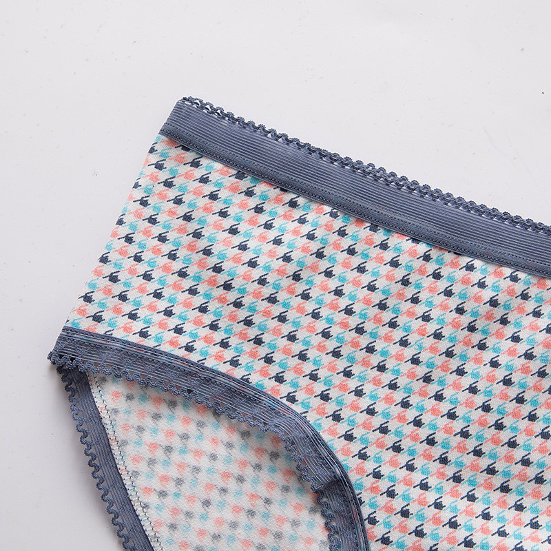 Quần Lót Nữ ❤️FREESHIP❤️ Quần lót Nữ Cotton cao cấp mềm mịn viền ren phối họa tiết nổi bật mẫu 0742