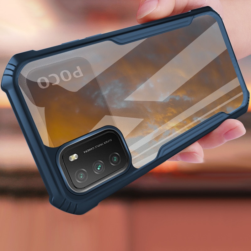 Ốp điện thoại trong suốt chống rơi cho Xiaomi Mi POCO M3 Pro Redmi 9T 10T 11T Pro Note 10 4G 5G 10S 9Pro Max