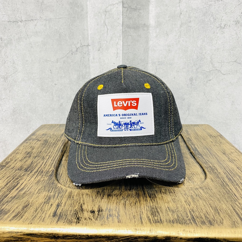 Mũ lưỡi trai, nón kết jeans levis logo da nổi