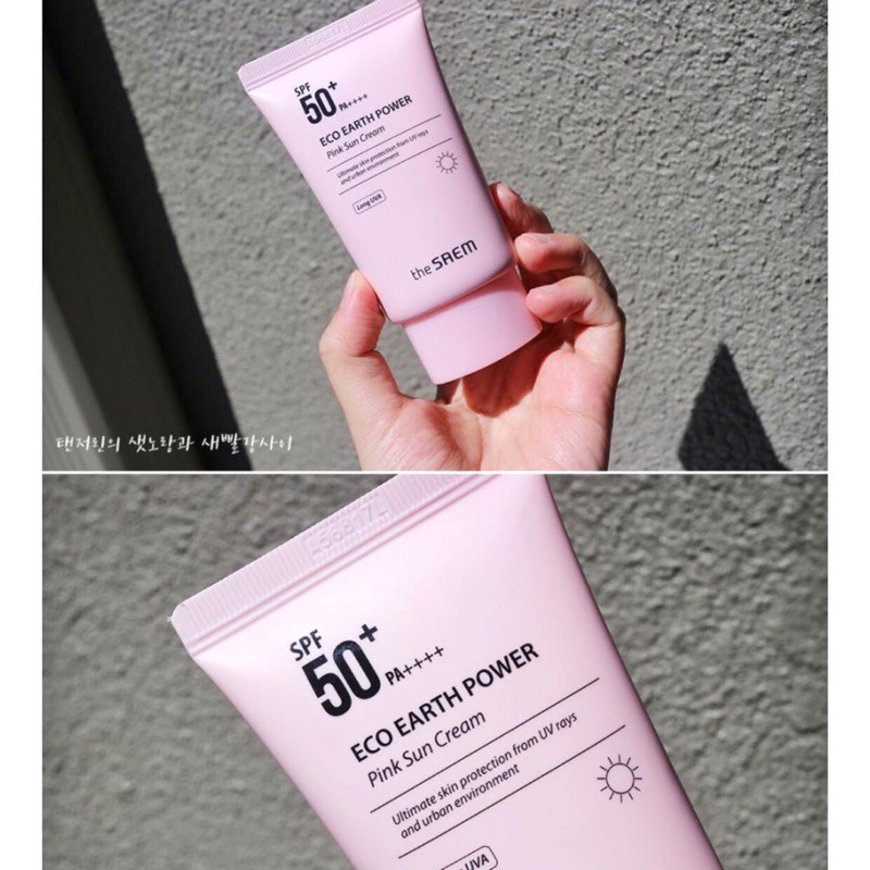[Mã COS1904 giảm 8% đơn 300K] KEM CHỐNG NẮNG ECO EARTH POWDER PINK SUN CREAM | BigBuy360 - bigbuy360.vn