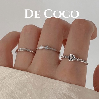 Nhẫn nữ bạc 925 basic tổng hợp De Coco
