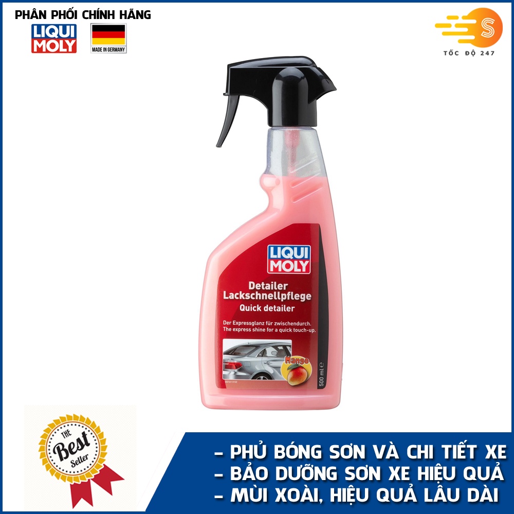 Chai xịt phủ bóng sơn xe và các chi tiết ô tô nhanh chóng hương xoài Liqui Moly 21611 - chống thấm nước, phủ bóng nhanh,