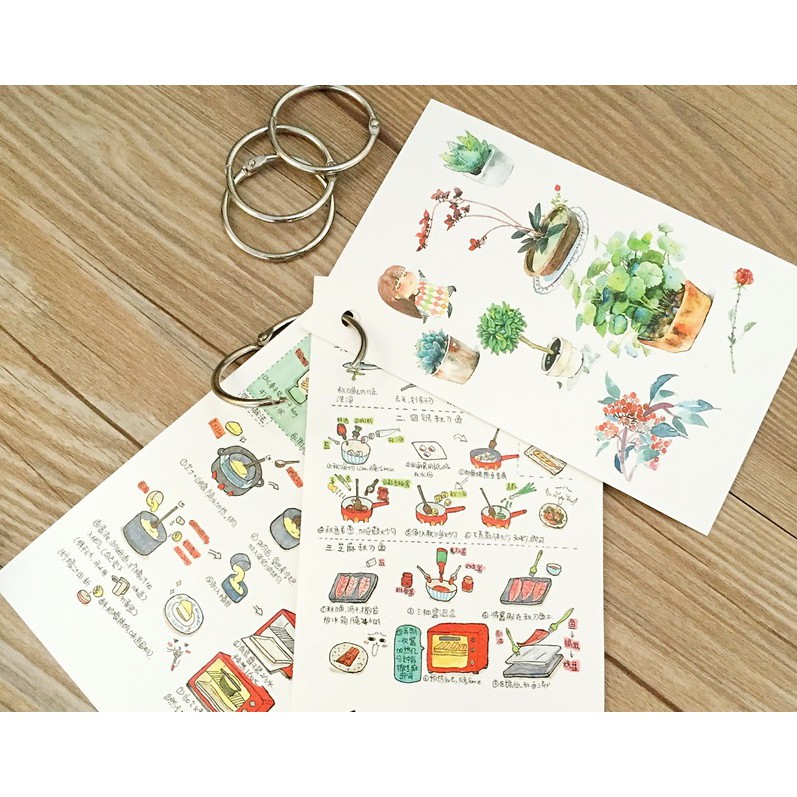 [TỆP 5 TỜ GIẤY MÀU NƯỚC LẺ HÀ LAN SIZE A4 VÂN HOT] Size lớn của giấy postcard Hà Lan