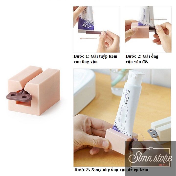 Dụng cụ Vặn kem đánh răng dạng xoay hình vuông tiết kiệm dễ dàng sử dụng, cuộn kem đánh răng tiện lợi. SD1-Vuong-NKXoay