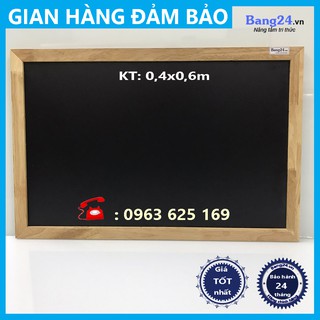 Bảng Menu Đen Khung Gỗ ; KT: 0,4x0,6m