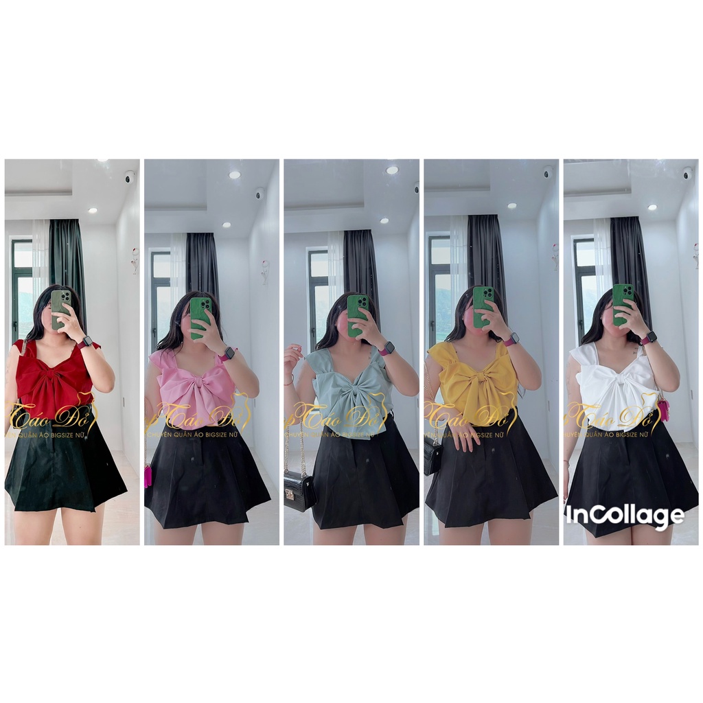 (TÁO ĐỎ BIGSIZE 55-90KG) ÁO NƠ NGỰC TIỂU THƯ, SANG CHẢNH A30 ( ảnh thật shop chụp 100%)