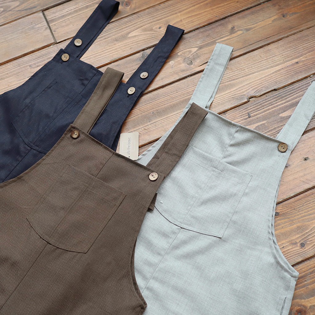 Yếm quần suông ống rộng vải thô lụa - BST Comfort Overalls 06/2021 - ufo.thebasic
