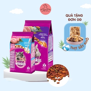 Hạt whiskas thức ăn cho mèo con dạng hạt vị cá biển junior, adult 400g - 1,1kg