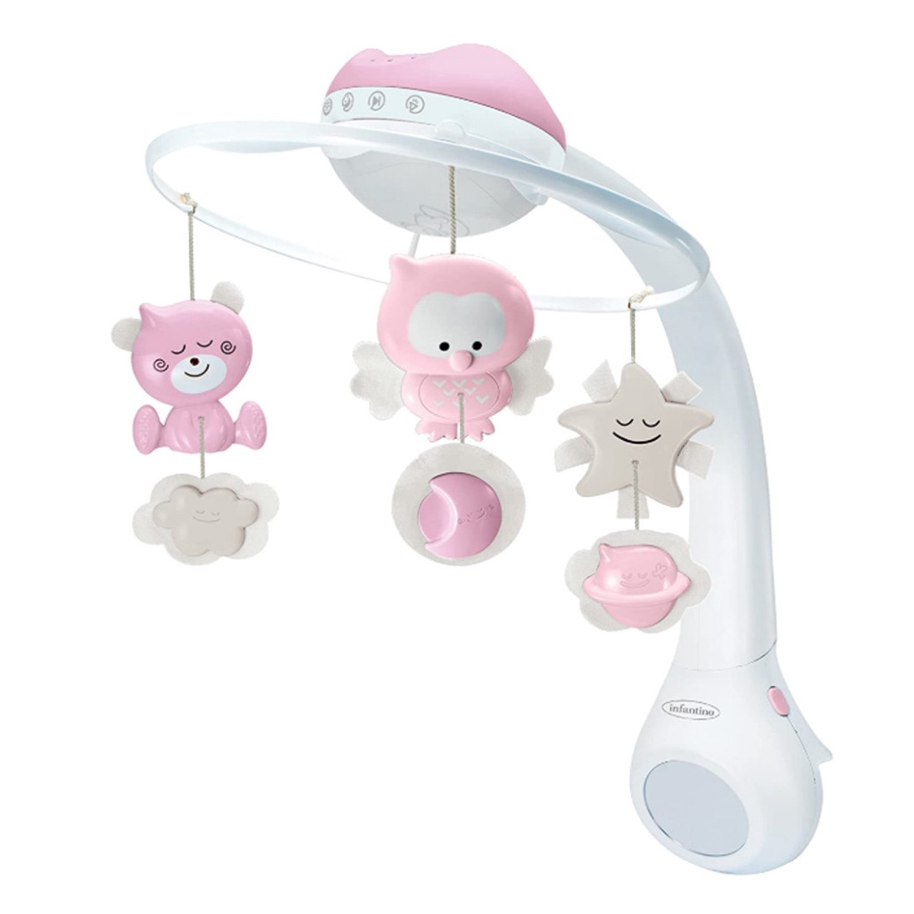 Máy Chiếu Ngủ Âm Nhạc Cho Bé - Infantino 3 In 1 Projector Musical Mobile