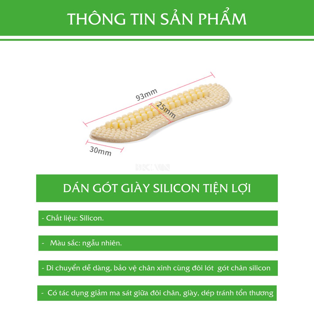 Dán Gót Giày 4D Bám Chắc Êm Chân Bảo Vệ Chân, Không Trơn Tuột