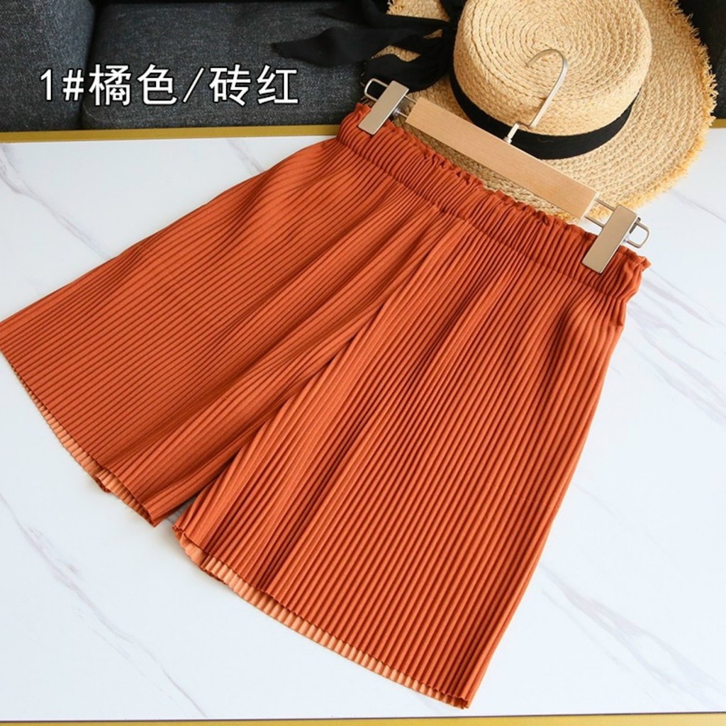 Quần short ống rộng xếp ly lưng thun lửng ngố nhiều màu Q065, chất vải voan cát co dãn mặc mát, kiểu dáng unisex dễ phối