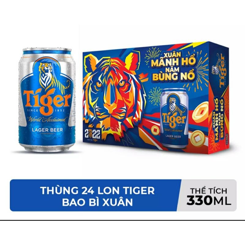 Thùng 24lon bia tiger 330ml