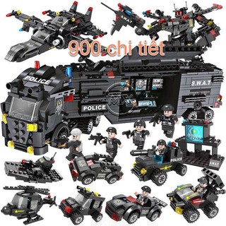 Bộ đồ chơi LEGO 900 chi tiết, đồ chơi lắp ráp xếp hình an toàn cho trẻ em