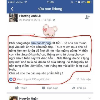 Sữa non ILdong Hàn Quốc cho bé từ 0-1y
