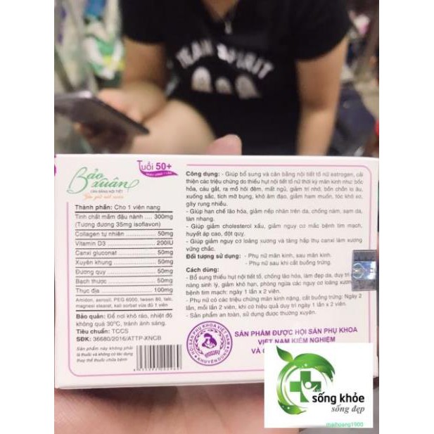 Bảo Xuân Vàng và Tím-Hỗ trợ làm chậm quá trình mãn kinh, kéo dài tuổi xuân phụ nữ,giảm bốc hỏa,mất ngủ, hỗ trợ làm đẹp