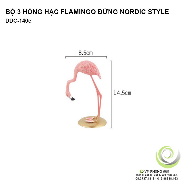 TƯỢNG HỒNG HẠC FLAMINGO ĐỨNG NORDIC STYLE ĐẠO CỤ TRANG TRÍ CHỤP ẢNH DDC-140a,b,c,d