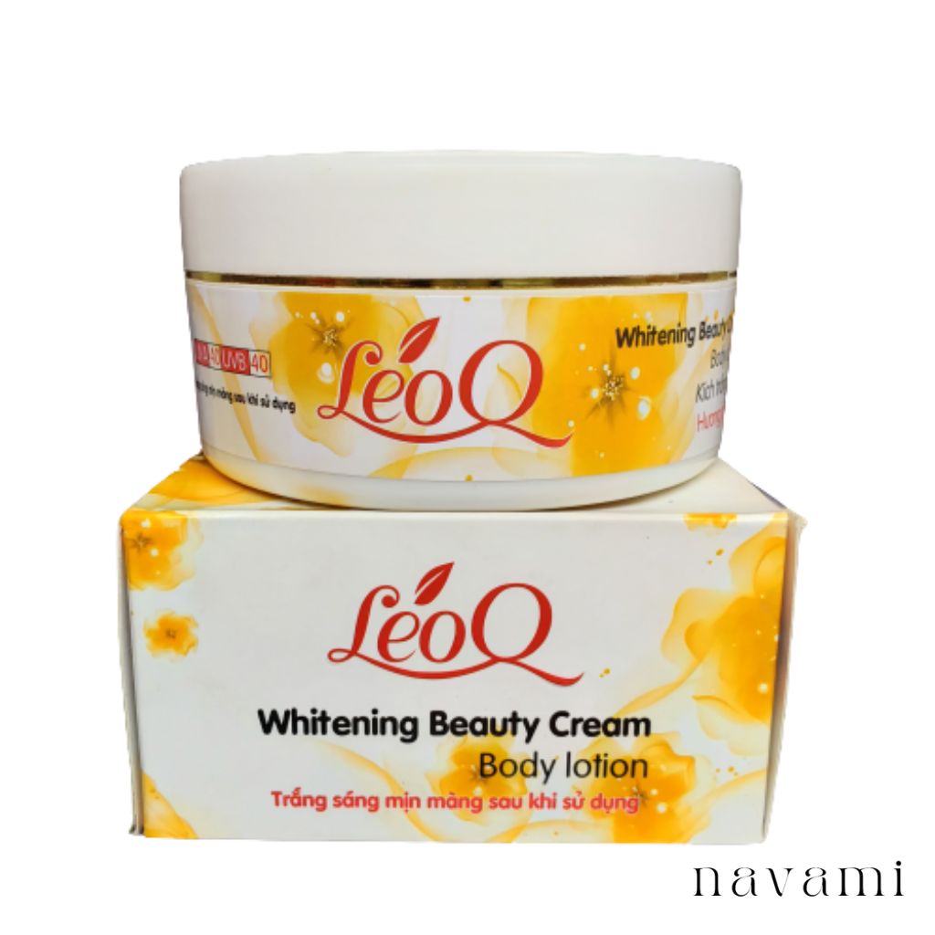 Kem body dưỡng trắng da toàn thân chống nắng LeoQ Whitening Beauty Cream 200ml