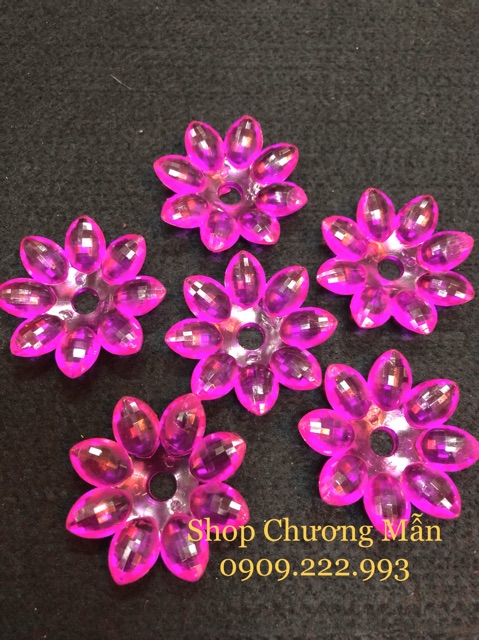 100G Bông Đúc 8 Cánh Pha Lê Nhựa 38mm Giá Sỉ
