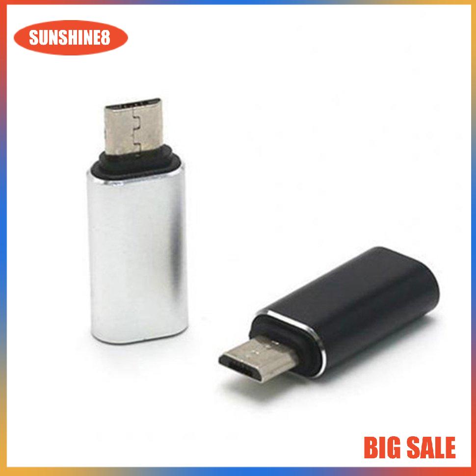 【SUN】[NEW]Type-c Female To Android Male Aluminum Adapter Type-c To Micro Conversion Head