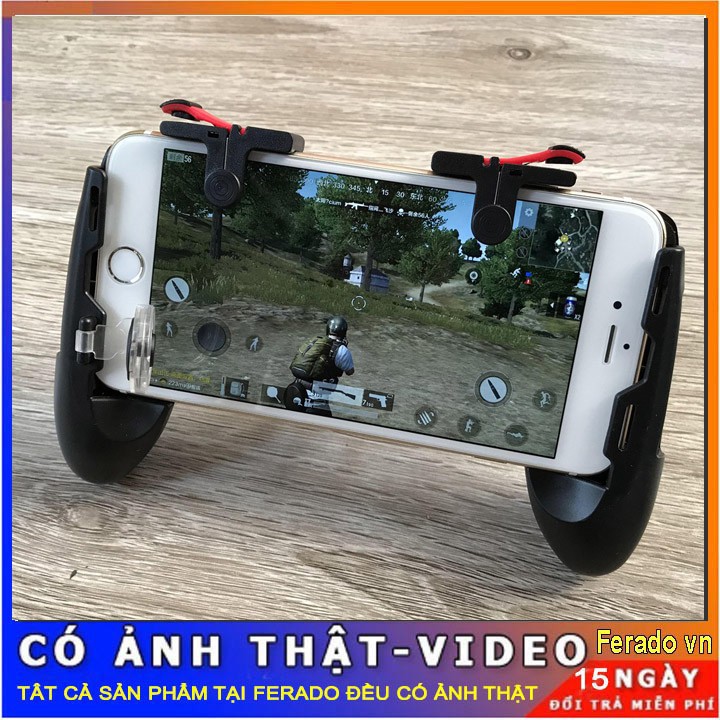 Tay cầm chơi game điện thoại chơi Liên quân - nút bắn PUBG mobile kèm joystick - jl01h