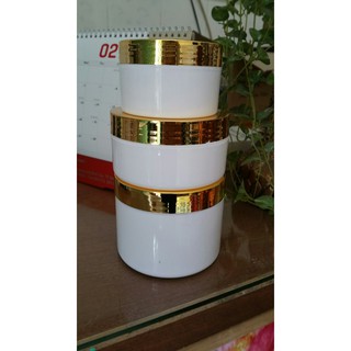 Hũ rỗng đựng kem body nắp xi vàng, xi tím 250gr