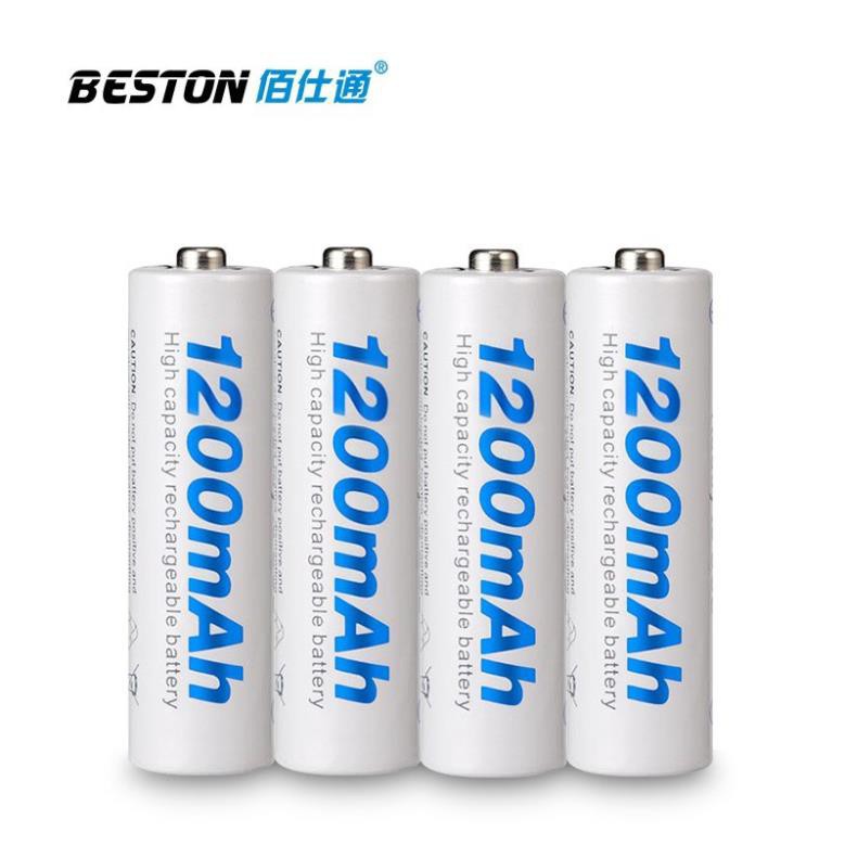 Vỉ 04 Pin tiểu sạc AA (2A) BESTON , Pin sạc dung lượng 1200mAh, 2000mAh, 3000mAh, 3300mAh Tặng kèm hộp đựng pin