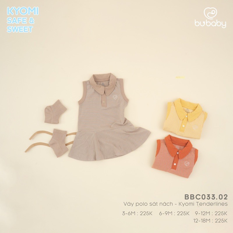 Váy polo Bubaby Kyomi cho bé gái từ 3 tháng đến 18 tháng BBC033.02