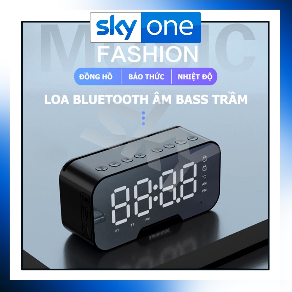 Loa Bluetooth KIMISO K10 Plus - Đồng Hồ Báo Thức-Màn Hình Tráng Gương Hiển Thị Đèn Led - BẢO HÀNH ĐỔI MỚI