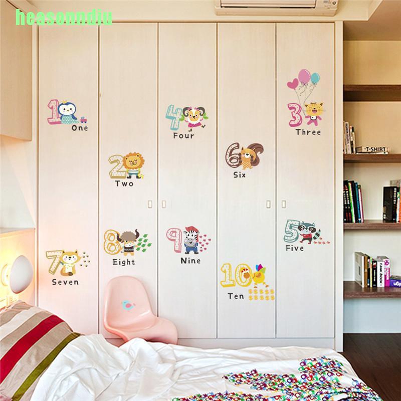 1 Bộ Sticker Dán Tường Hình Chữ Cái Động Vật Vui Nhộn Trang Trí Phòng Cho Bé