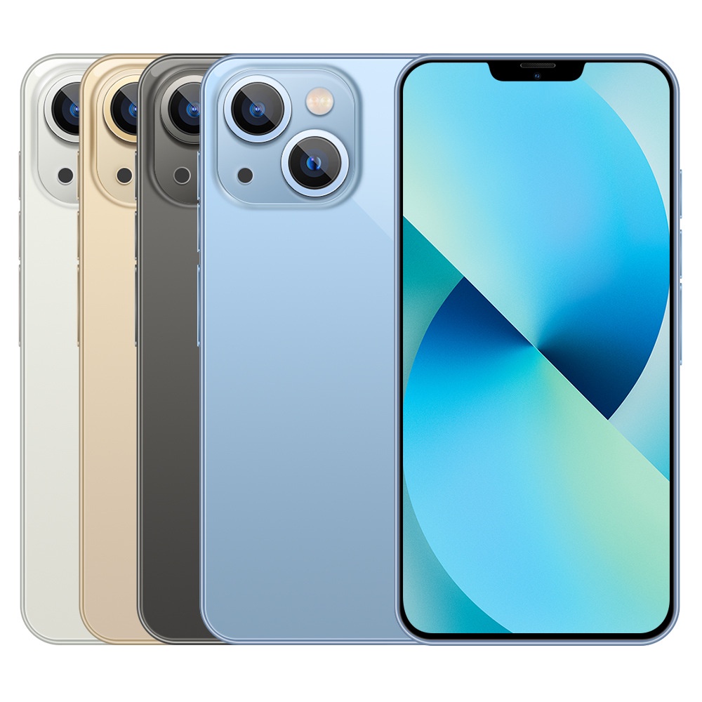 Điện thoại thông minh nhận dạng vân tay toàn màn hình lớn i13pro8 + 256GB mới Hệ điều hành Android