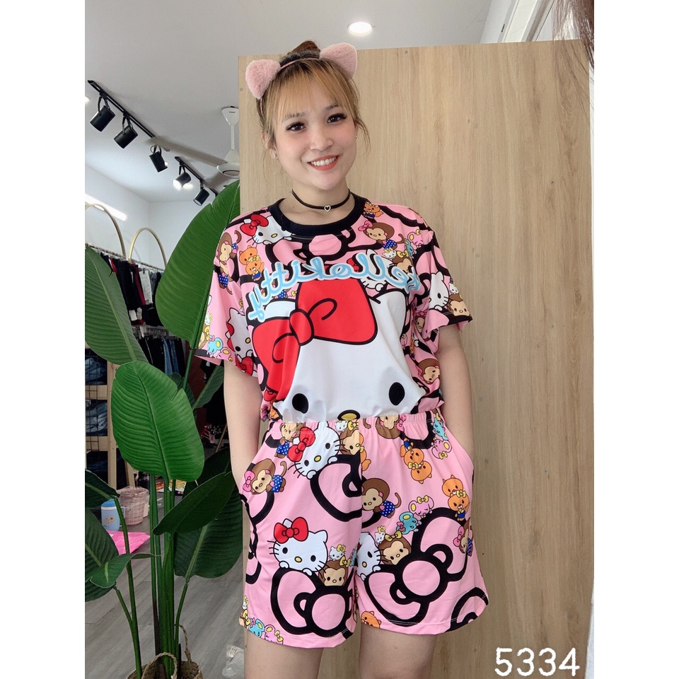 Đồ Bộ short BIG SIZE 3D  Ki ty - SS.T3D - 5334