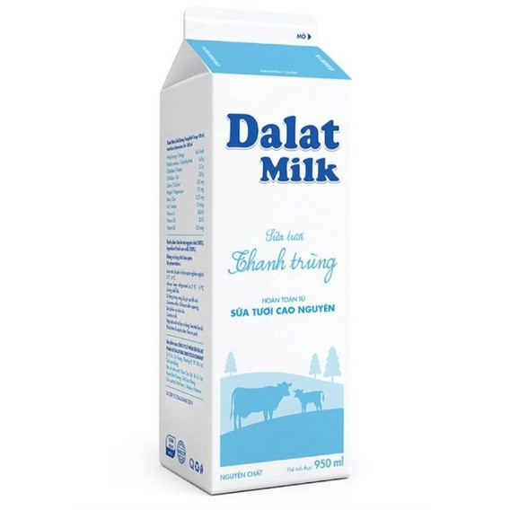 Sữa Tươi Thanh Trùng Đà Lạt Milk 950mlll