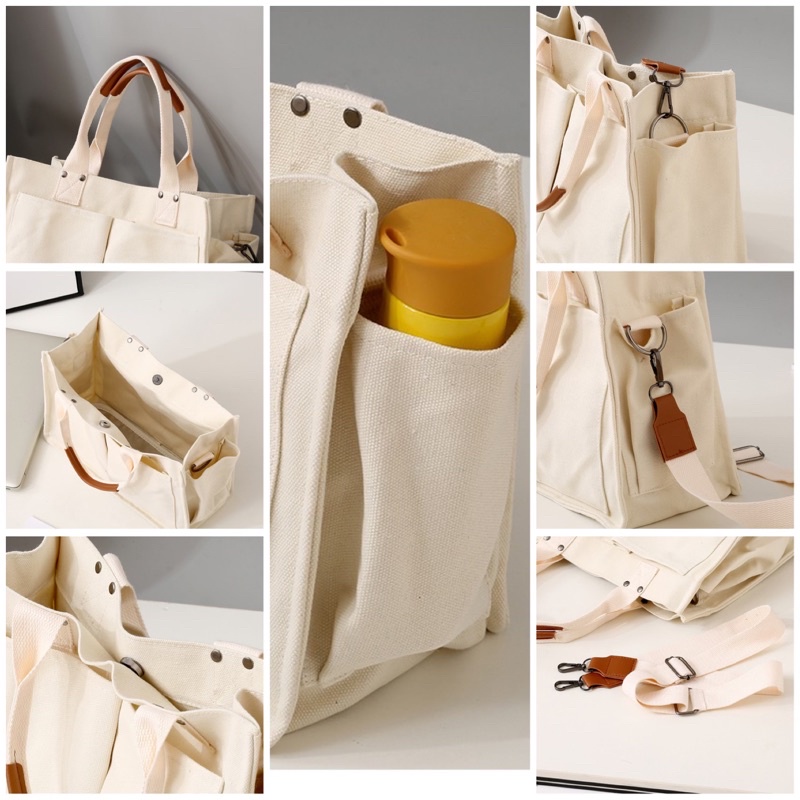 Túi xách tote nam nữ to cỡ lớn vải đựng laptop và macbook airpad đồ bỉm sữa tả trẻ em đi dã ngoại du lịch dạo phố