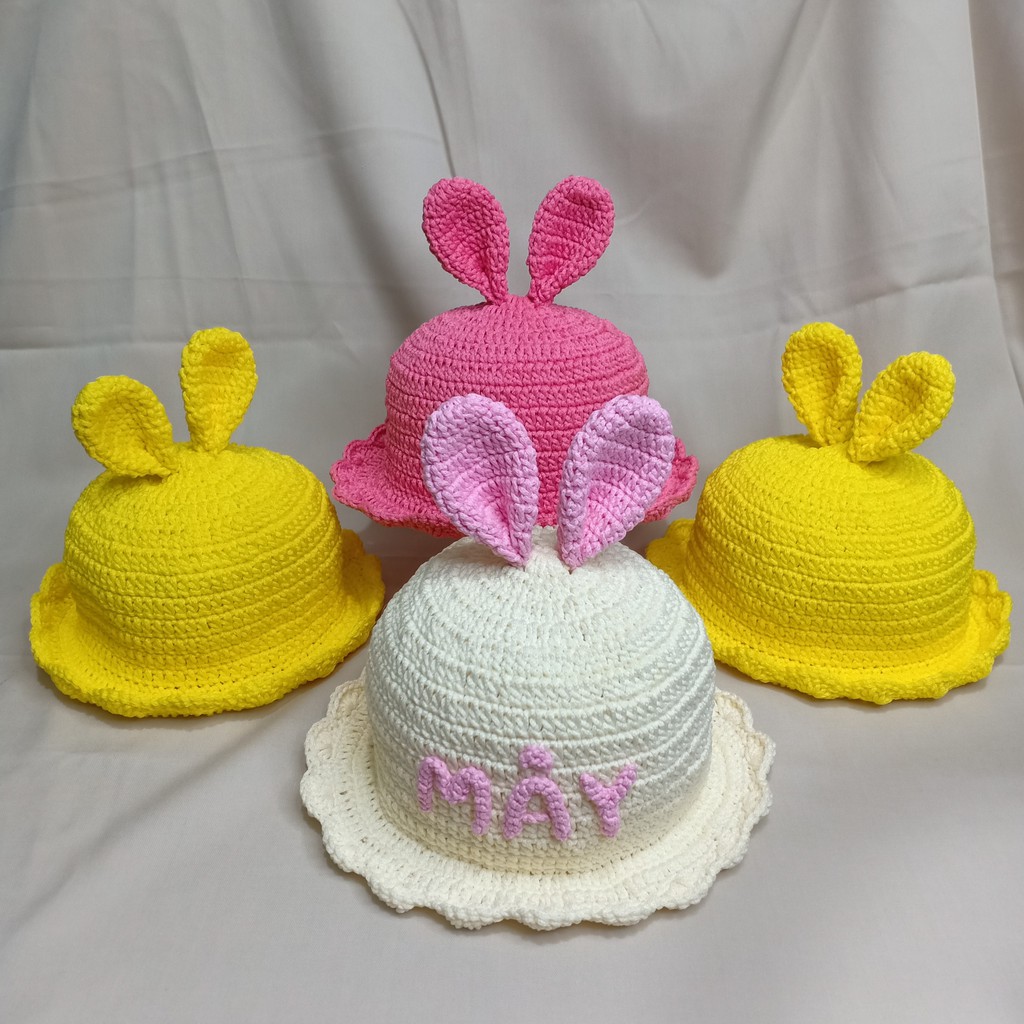 Mũ vành tròn tai thỏ siêu dễ thương cho bé