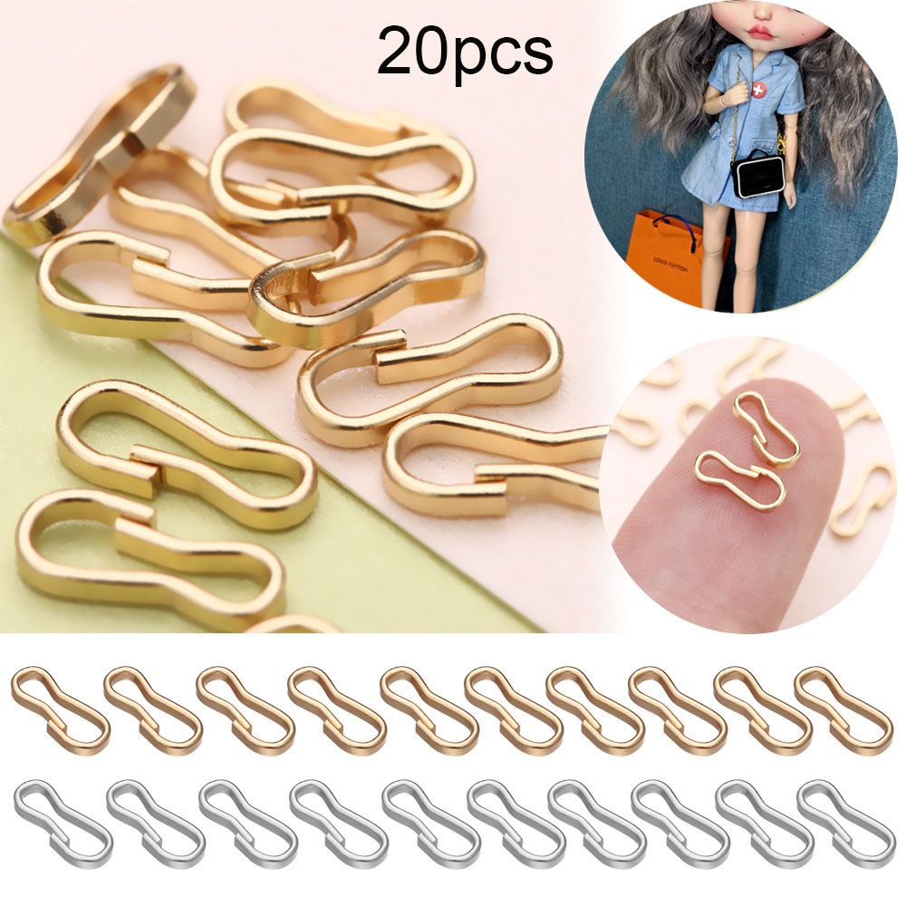 Móc Khóa Kim Loại Mini 2 Màu Kích Thước 9mm Chất Lượng Cao