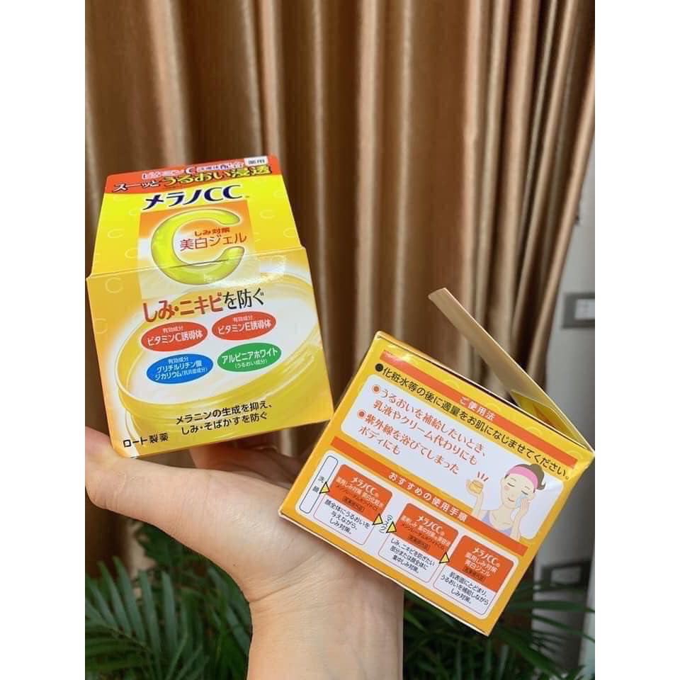 Kem dưỡng trắng da CC Melano Brightening Gel Rohto Nhật Bản 100g.