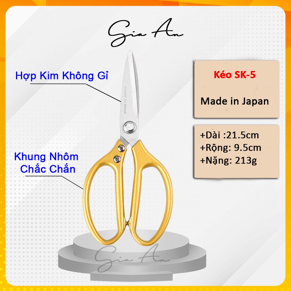 Kéo cắt gà Nhật SK-5 Cắt Vịt, Kéo Làm Bếp Đa Năng, Hàng Nội Địa Nhật Bản KS5 Siêu Sắc- Gia Ân