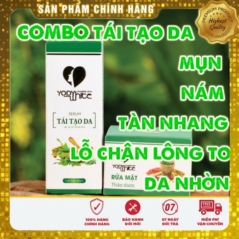 [CHÍNH HÃNG]⚡COMBO TÁI TẠO DA + BỘT RỬA MẶT YODY WHITE PHƯƠNG ANH CHUYÊN MỤN NÁM TÀN NHANG LCL TO | BigBuy360 - bigbuy360.vn