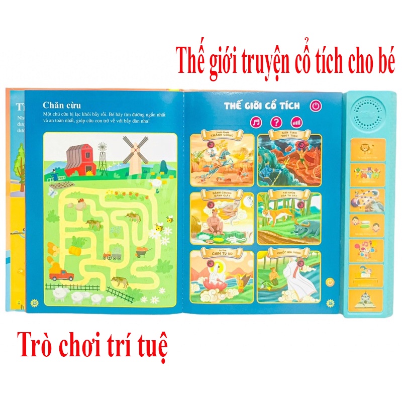 Sách nói điện tử song ngữ Anh - Việt giúp bé học tốt Tiếng Anh, dành cho bé từ 1-7 tuổi (sách nhỏ)